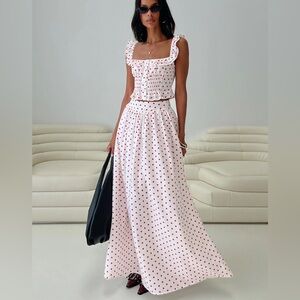 Princess Polly Red and White Polka Dot Set